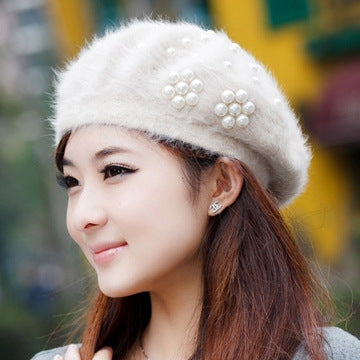 Women's Winter Hats Trendy Pearl Furry