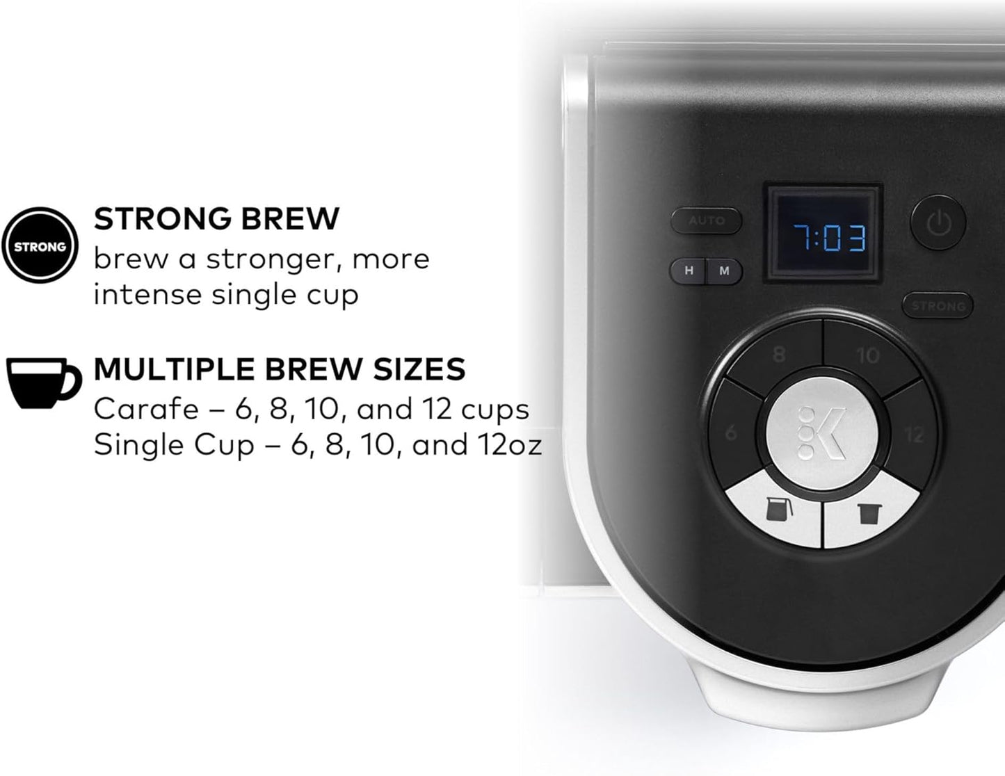 Keurig K-Duo Single Serve K-Cup Pod & Carafe Coffee Maker, with Multiple Brew Sizes, 60oz Removable Reservoir, Programmable Auto Brew Carafe, (Gen 1), Black