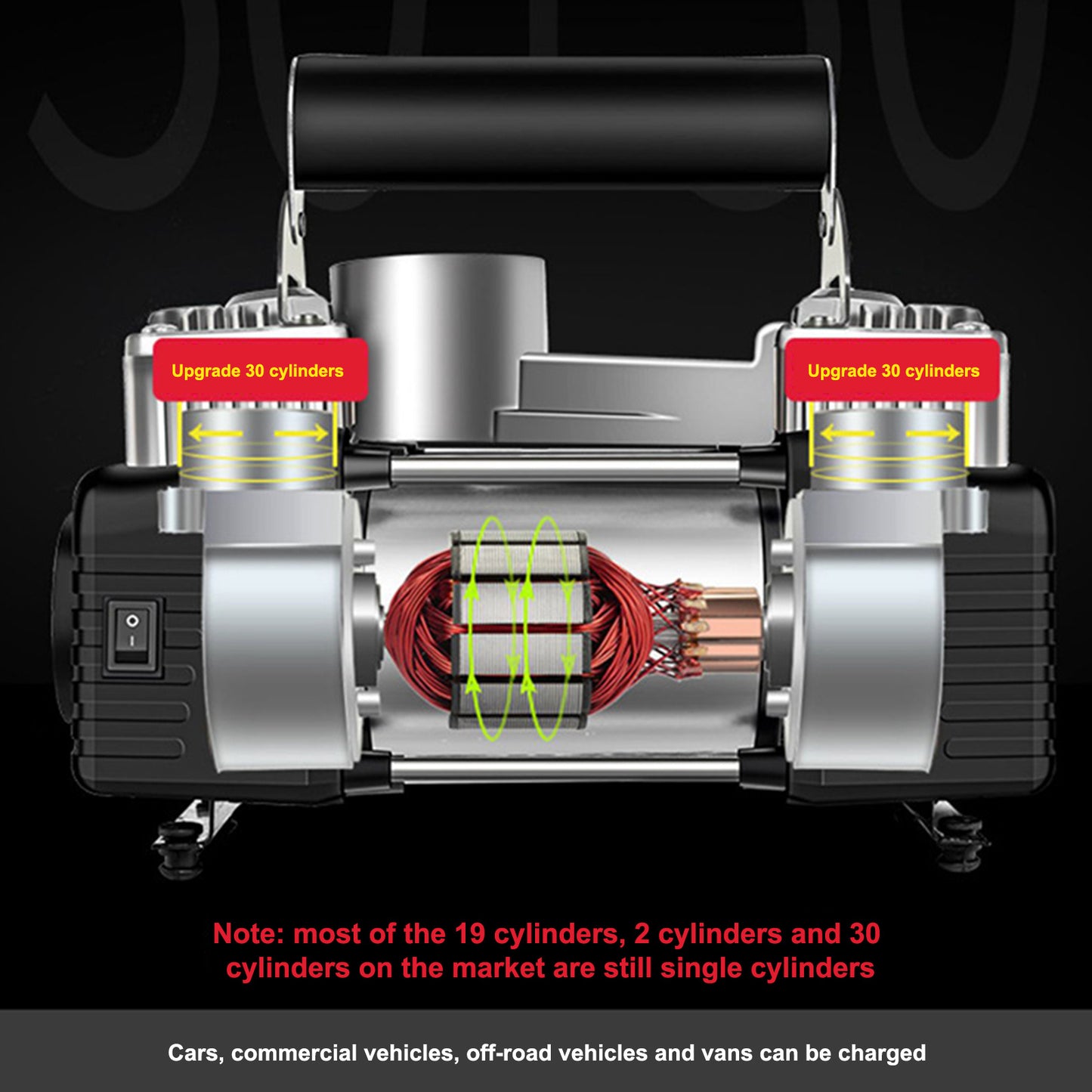 High Power Metal Double Cylinder Car Air